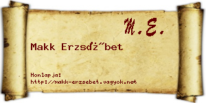 Makk Erzsébet névjegykártya