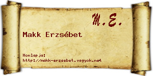 Makk Erzsébet névjegykártya