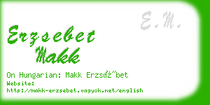 erzsebet makk business card